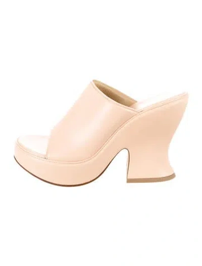 Pre-owned Bottega Veneta Leather Mules In Neutral
