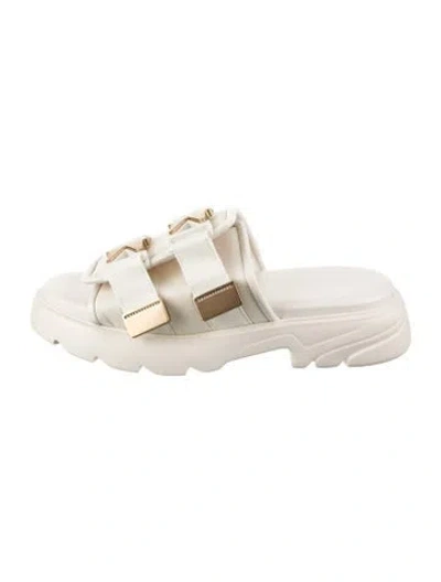 Pre-owned Bottega Veneta Leather Mules In Neutrals