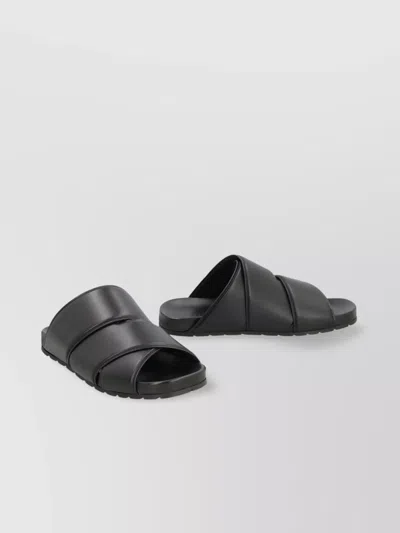 BOTTEGA VENETA LEATHER MULES RUBBER SOLE