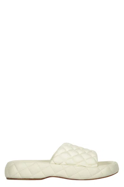 Bottega Veneta Leather Mules In White