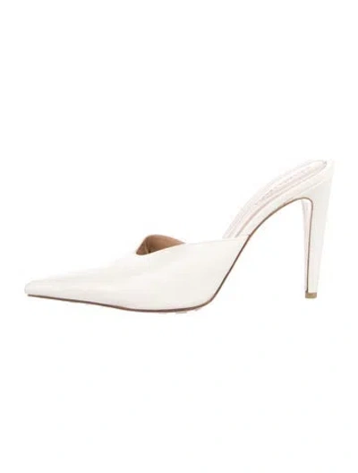 Pre-owned Bottega Veneta Leather Mules In White