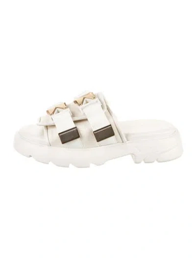 Pre-owned Bottega Veneta Leather Mules In White