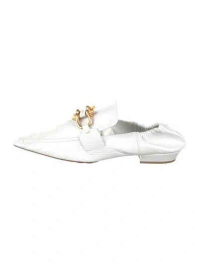 Pre-owned Bottega Veneta Leather Mules In White