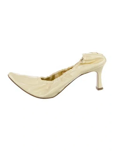 Pre-owned Bottega Veneta Leather Mules In Yellow