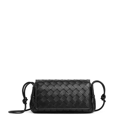 Bottega Veneta Leather Notturno Pouch In Gold
