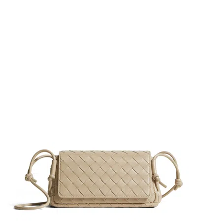 Bottega Veneta Leather Notturno Pouch In Neutral