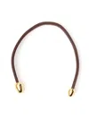 Bottega Veneta Leather Open Necklace In Brown