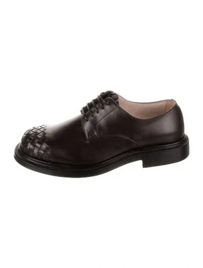 Pre-owned Bottega Veneta Leather Oxfords W/ Tags In Brown