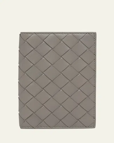 Bottega Veneta Leather Passport Case In Gray
