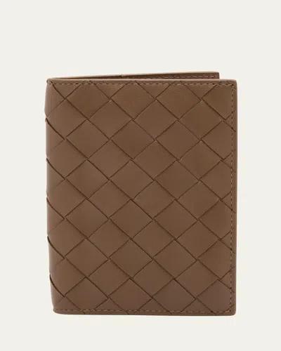 Bottega Veneta Leather Passport Case In Brown