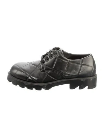 Pre-owned Bottega Veneta Leather Patterned Oxfords In Multicolor