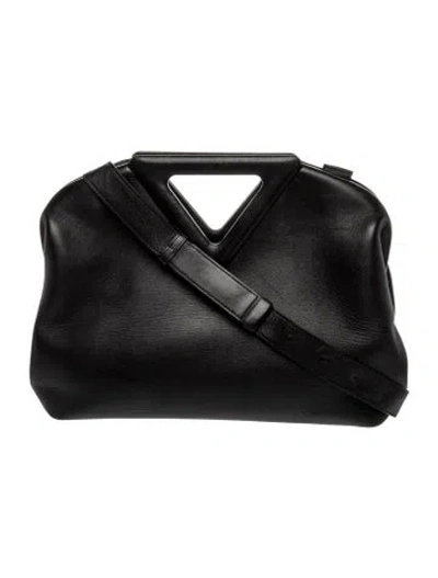 Pre-owned Bottega Veneta Leather Point In Black