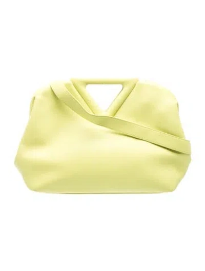 Pre-owned Bottega Veneta Leather Point Medium In Green