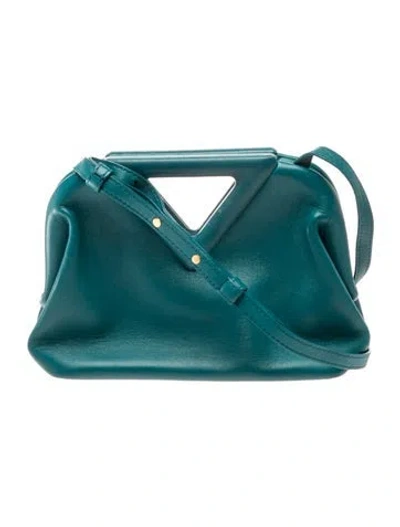Pre-owned Bottega Veneta Leather Point Small In Green