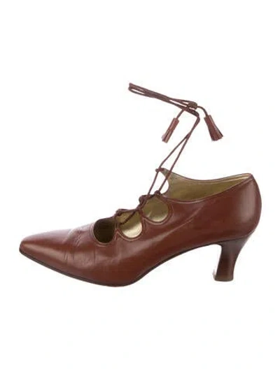 Pre-owned Bottega Veneta Leather Pumps In Brown