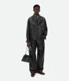Bottega Veneta Long-sleeved Wool Pajamas Shirt In Black