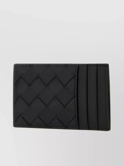 Bottega Veneta Leather Quilted Bifold Cardholder In Black