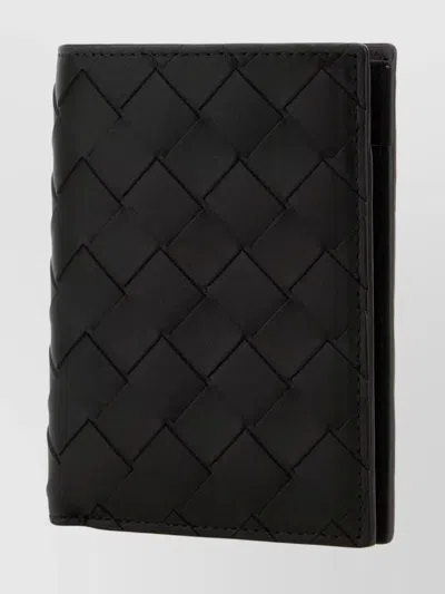 Bottega Veneta Leather Quilted Bifold Wallet In Black