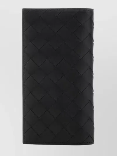 Bottega Veneta Leather Quilted Bifold Wallet In Black