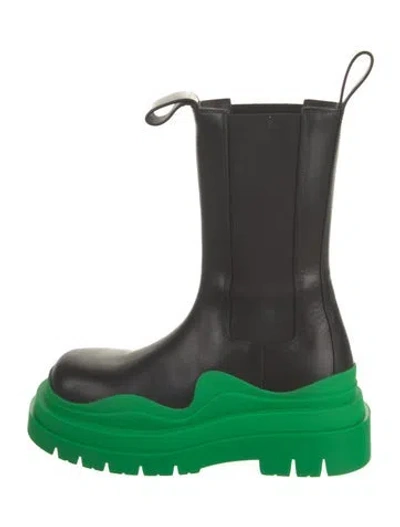 Pre-owned Bottega Veneta Leather Rain Boots In Multi