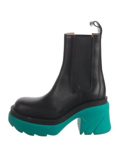 Pre-owned Bottega Veneta Leather Rain Boots In Multi