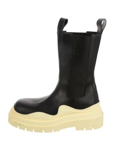 Pre-owned Bottega Veneta Leather Rain Boots In Multi