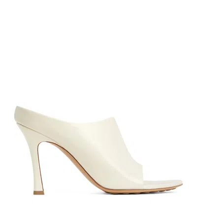 Bottega Veneta Leather Rana Mules 90 In White