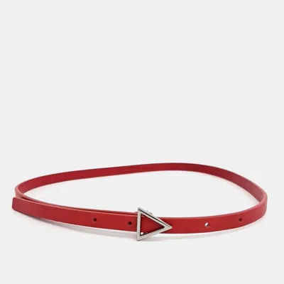 Pre-owned Bottega Veneta Leather Red Belt
