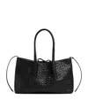 Bottega Veneta Leather Reversible Pinacoteca Tote Bag In Black