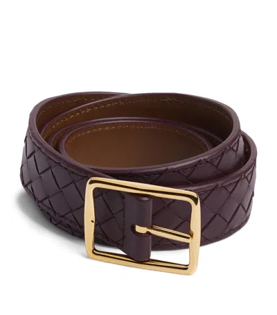 BOTTEGA VENETA LEATHER REVERSO BELT