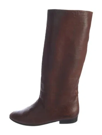 Pre-owned Bottega Veneta Leather Riding Boots In Multi