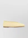 Bottega Veneta Leather Rosa Ballerinas With Flat Sole And Woven Texture In Gold