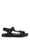 Bottega Veneta Trip Leather Slides In Black