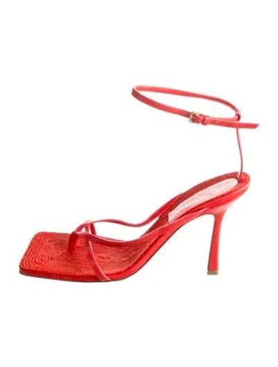 Pre-owned Bottega Veneta Leather Sandals In Red