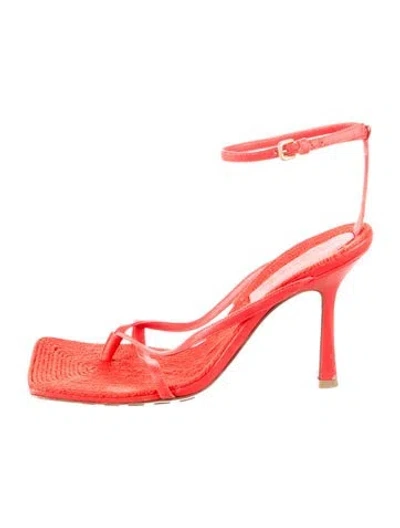 Pre-owned Bottega Veneta Leather Sandals In Red