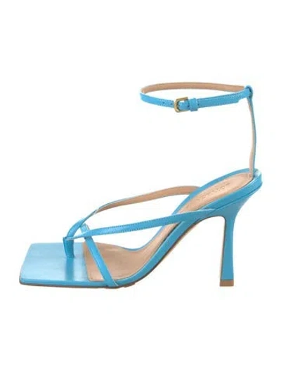 Pre-owned Bottega Veneta Leather Sandals W/ Tags In Blue