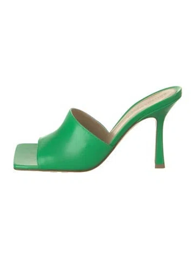 Pre-owned Bottega Veneta Leather Sandals W/ Tags In Green
