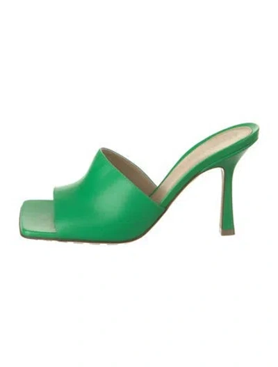 Pre-owned Bottega Veneta Leather Sandals W/ Tags In Green