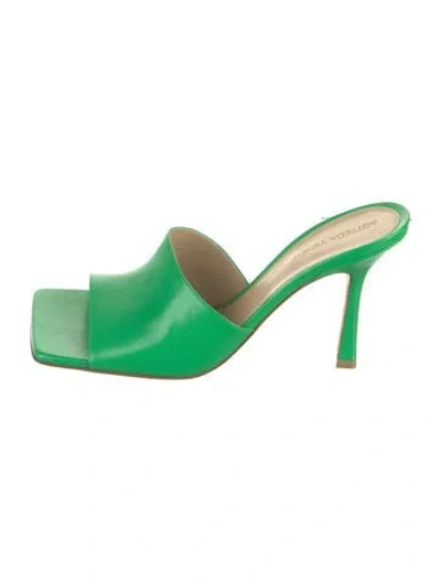 Pre-owned Bottega Veneta Leather Sandals W/ Tags In Green