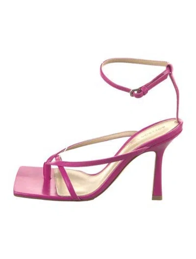 Pre-owned Bottega Veneta Leather Sandals W/ Tags In Pink
