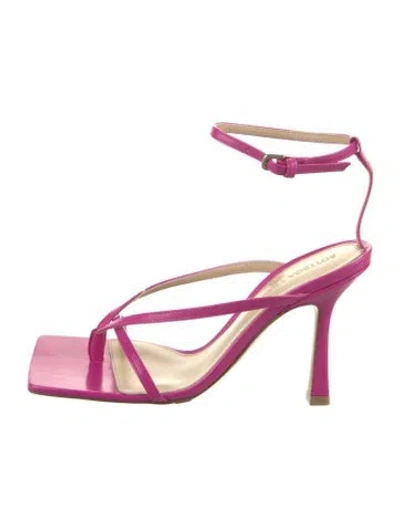 Pre-owned Bottega Veneta Leather Sandals W/ Tags In Pink