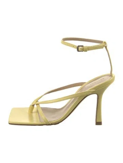 Pre-owned Bottega Veneta Leather Sandals W/ Tags In Yellow