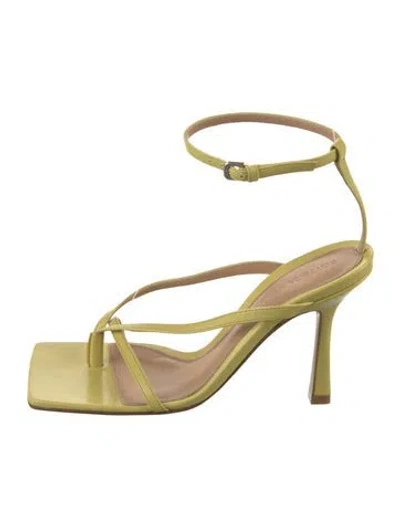 Pre-owned Bottega Veneta Leather Sandals W/ Tags In Yellow