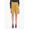Bottega Veneta Leather Shiny Gaucho Shorts