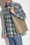 Bottega Veneta Leather Shopper Bag In Green