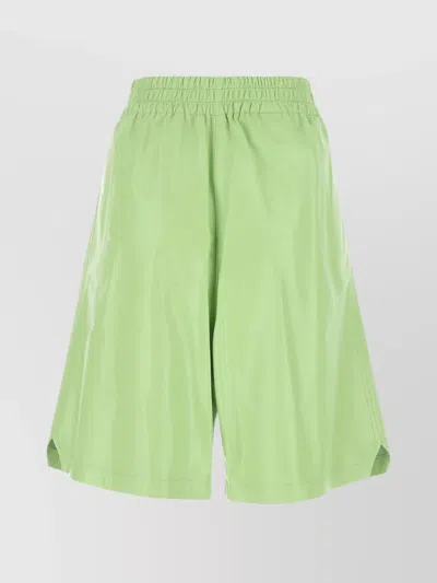 BOTTEGA VENETA LEATHER SHORTS WITH ELASTIC WAIST AND WIDE LEG