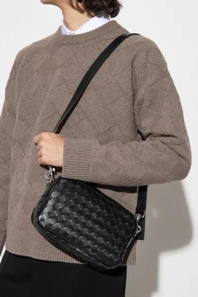 Bottega Veneta Leather Shoulder Bag In Black