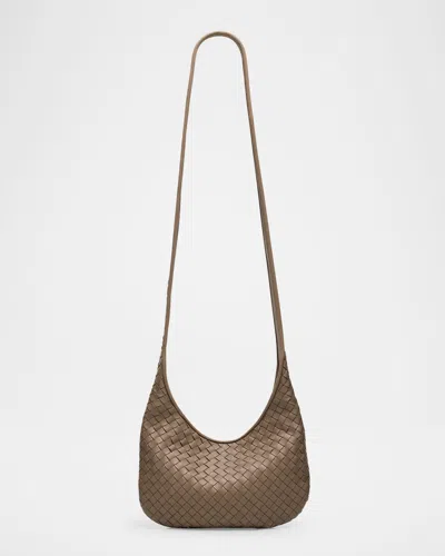 Bottega Veneta Leather Shoulder Bag In Gray