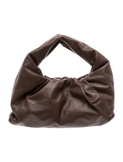 Pre-owned Bottega Veneta Leather Shoulder Pouch In Brown