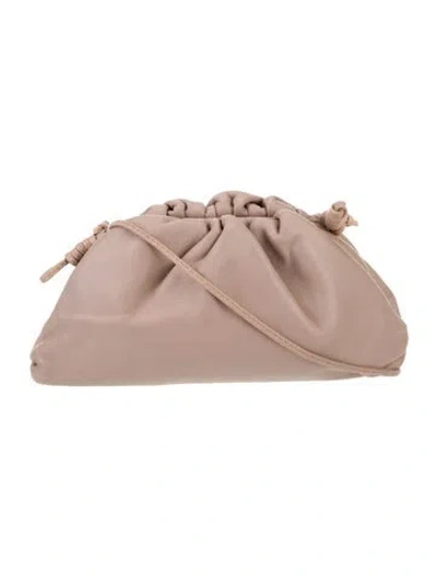 Pre-owned Bottega Veneta Leather Shoulder Pouch Mini In Neutral